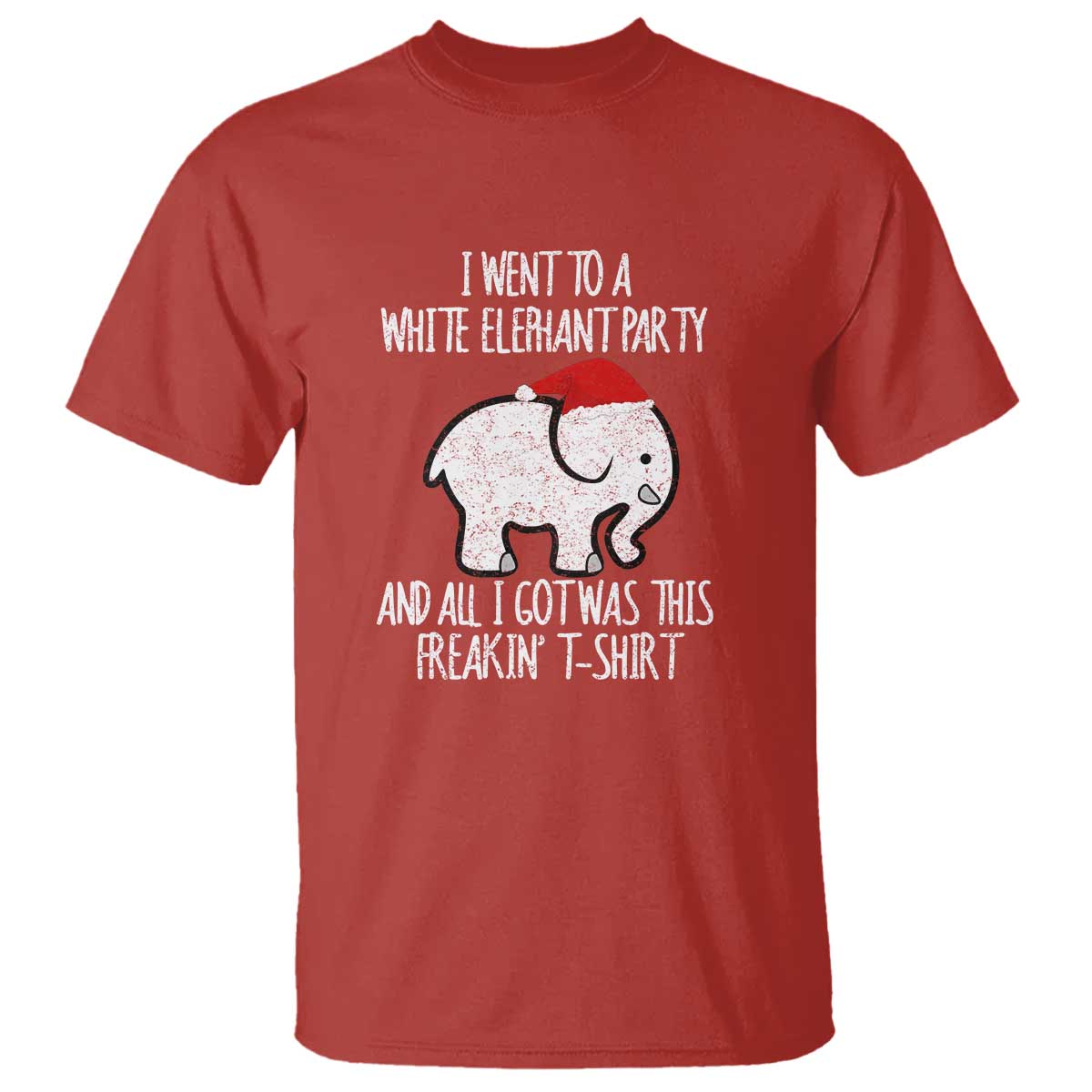 Funny White Elephant Christmas T Shirt I Went To A White Party And Got This Gift Exchange - Wonder Print Shop
