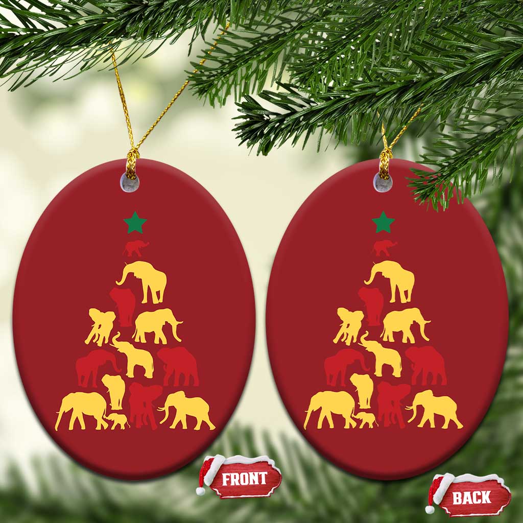 South Africa Elephant Xmas Tree Christmas Ornament Safari Animals Xmas - Wonder Print Shop