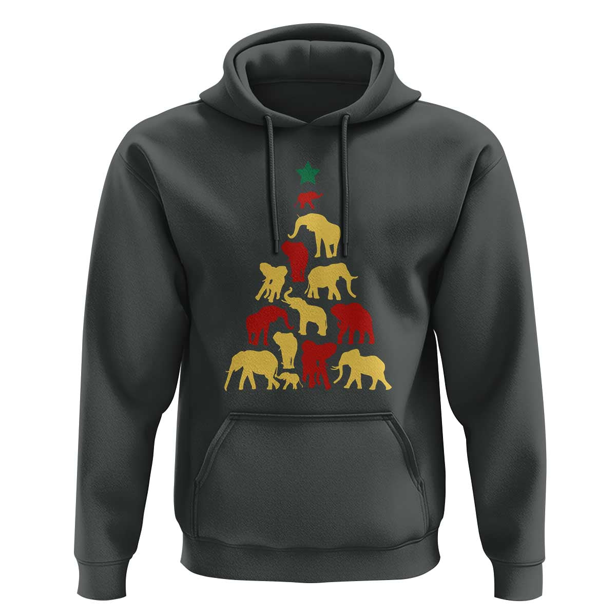 South Africa Elephant Christmas Tree Hoodie Safari Animals Xmas