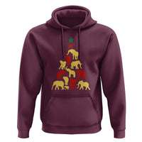 South Africa Elephant Christmas Tree Hoodie Safari Animals Xmas