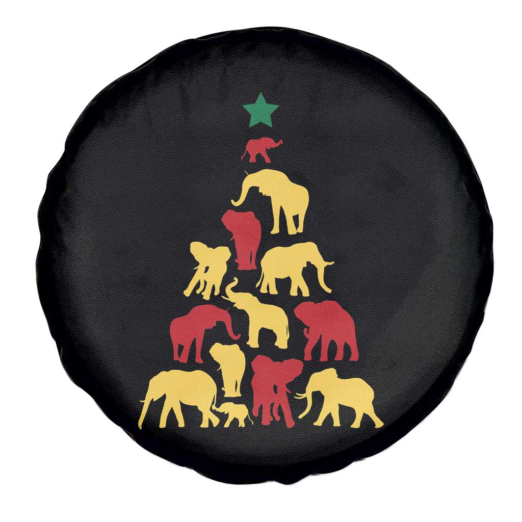 South Africa Elephant Christmas Tree Spare Tire Cover Safari Animals Xmas