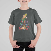 Giraffe Christmas Tree T Shirt For Kid Funny Xmas Giraffes Lover Gift - Wonder Print Shop