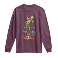 Giraffe Christmas Tree Long Sleeve Shirt Funny Xmas Giraffes Lover Gift