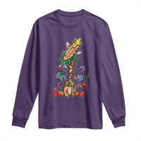 Giraffe Christmas Tree Long Sleeve Shirt Funny Xmas Giraffes Lover Gift