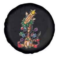 Giraffe Christmas Tree Spare Tire Cover Funny Xmas Giraffes Lover Gift