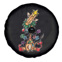 Giraffe Christmas Tree Spare Tire Cover Funny Xmas Giraffes Lover Gift