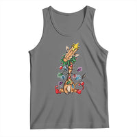 Giraffe Christmas Tree Tank Top Funny Xmas Giraffes Lover Gift