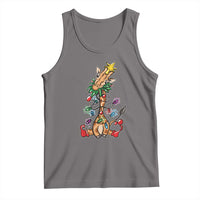 Giraffe Christmas Tree Tank Top Funny Xmas Giraffes Lover Gift