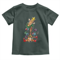 Giraffe Christmas Tree Toddler T Shirt Funny Xmas Giraffes Lover Gift