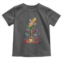 Giraffe Christmas Tree Toddler T Shirt Funny Xmas Giraffes Lover Gift