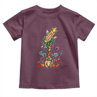 Giraffe Christmas Tree Toddler T Shirt Funny Xmas Giraffes Lover Gift