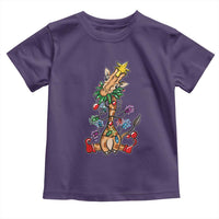 Giraffe Christmas Tree Toddler T Shirt Funny Xmas Giraffes Lover Gift