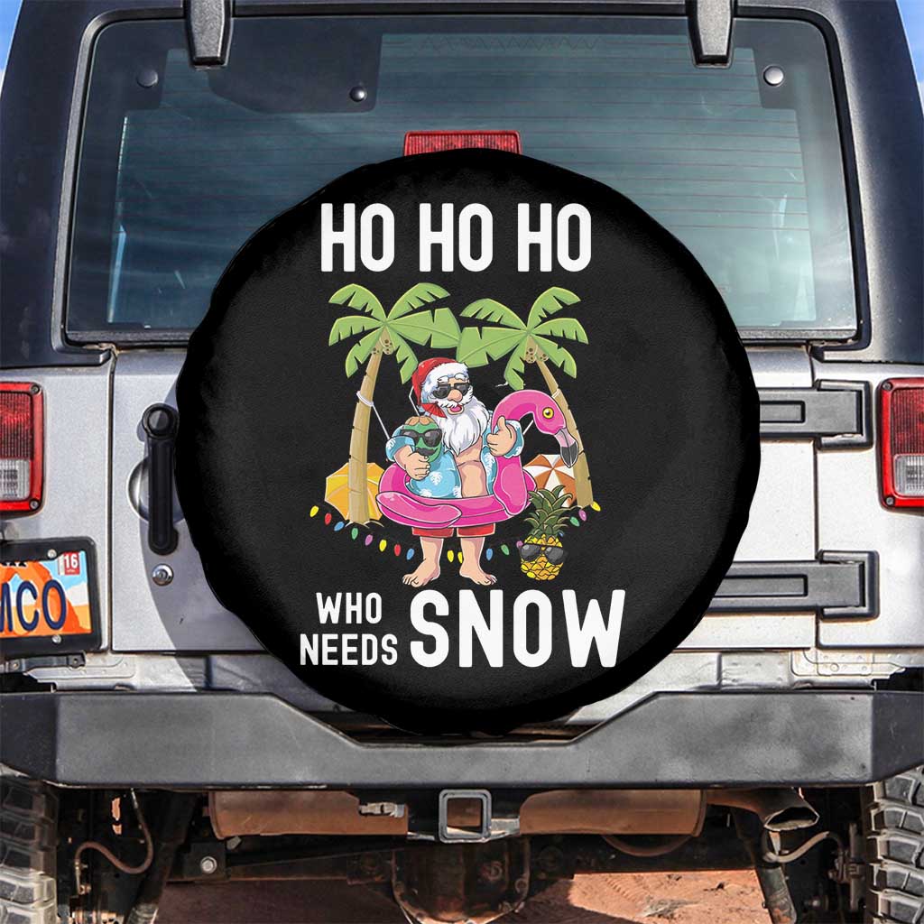 Tropical Beachy Christmas Spare Tire Cover Ho Ho Ho Who Needs Snow Santa Xmas In Hawaii Palm Tree