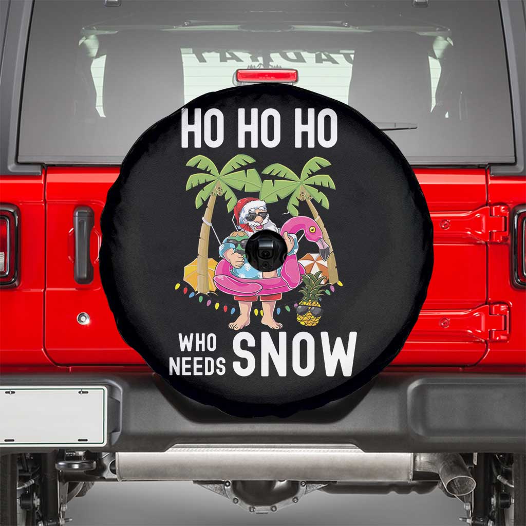 Tropical Beachy Christmas Spare Tire Cover Ho Ho Ho Who Needs Snow Santa Xmas In Hawaii Palm Tree