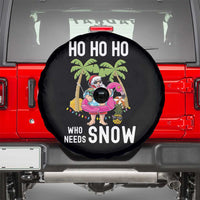 Tropical Beachy Christmas Spare Tire Cover Ho Ho Ho Who Needs Snow Santa Xmas In Hawaii Palm Tree