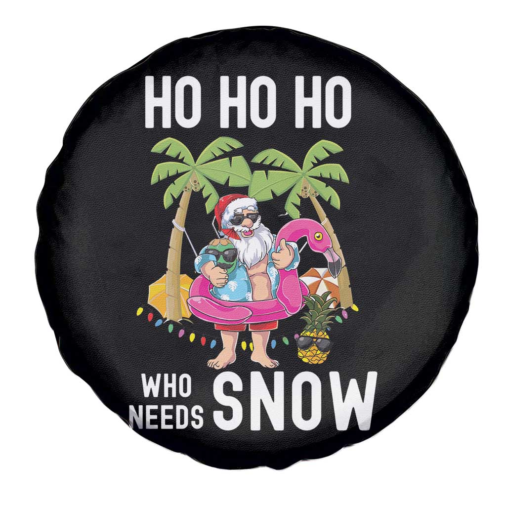 Tropical Beachy Christmas Spare Tire Cover Ho Ho Ho Who Needs Snow Santa Xmas In Hawaii Palm Tree