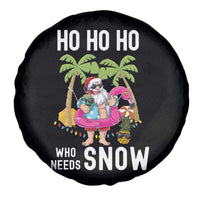 Tropical Beachy Christmas Spare Tire Cover Ho Ho Ho Who Needs Snow Santa Xmas In Hawaii Palm Tree