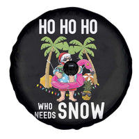 Tropical Beachy Christmas Spare Tire Cover Ho Ho Ho Who Needs Snow Santa Xmas In Hawaii Palm Tree