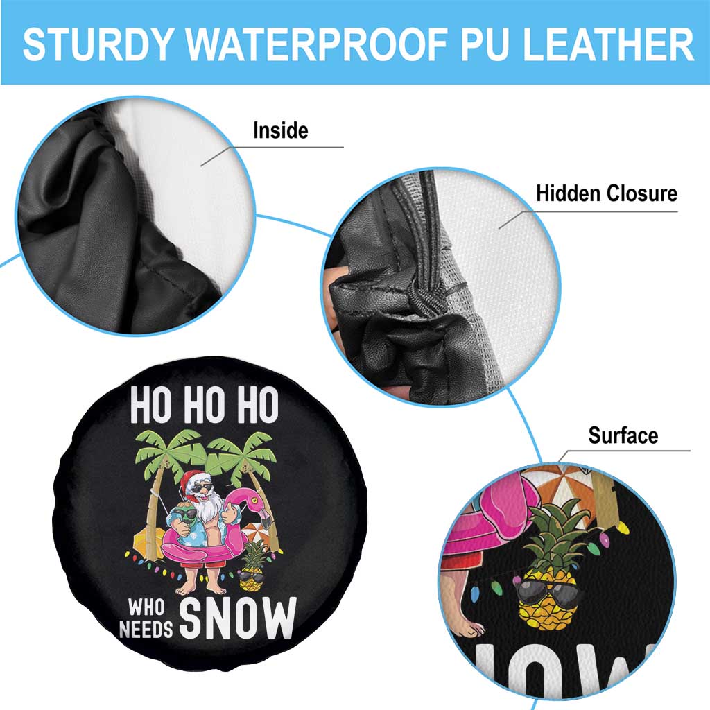 Tropical Beachy Christmas Spare Tire Cover Ho Ho Ho Who Needs Snow Santa Xmas In Hawaii Palm Tree