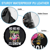 Tropical Beachy Christmas Spare Tire Cover Ho Ho Ho Who Needs Snow Santa Xmas In Hawaii Palm Tree