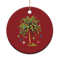 Xmas Palm Tree Lights Christmas Ornament Tropical Hawaiian Holidays - Wonder Print Shop