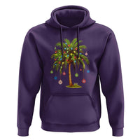 Christmas Palm Tree Hoodie Xmas Lights Tropical Hawaiian Holidays