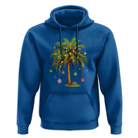 Christmas Palm Tree Hoodie Xmas Lights Tropical Hawaiian Holidays