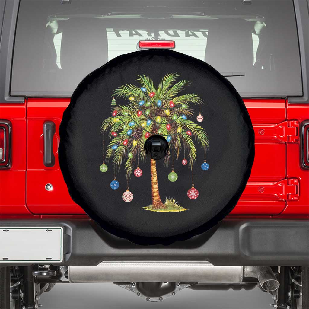 Christmas Palm Tree Spare Tire Cover Xmas Lights Tropical Hawaiian Holidays