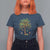 Christmas Palm Tree T Shirt For Women Xmas Lights Tropical Hawaiian Holidays - Wonder Print Shop