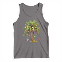 Christmas Palm Tree Tank Top Xmas Lights Tropical Hawaiian Holidays