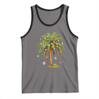 Christmas Palm Tree Tank Top Xmas Lights Tropical Hawaiian Holidays