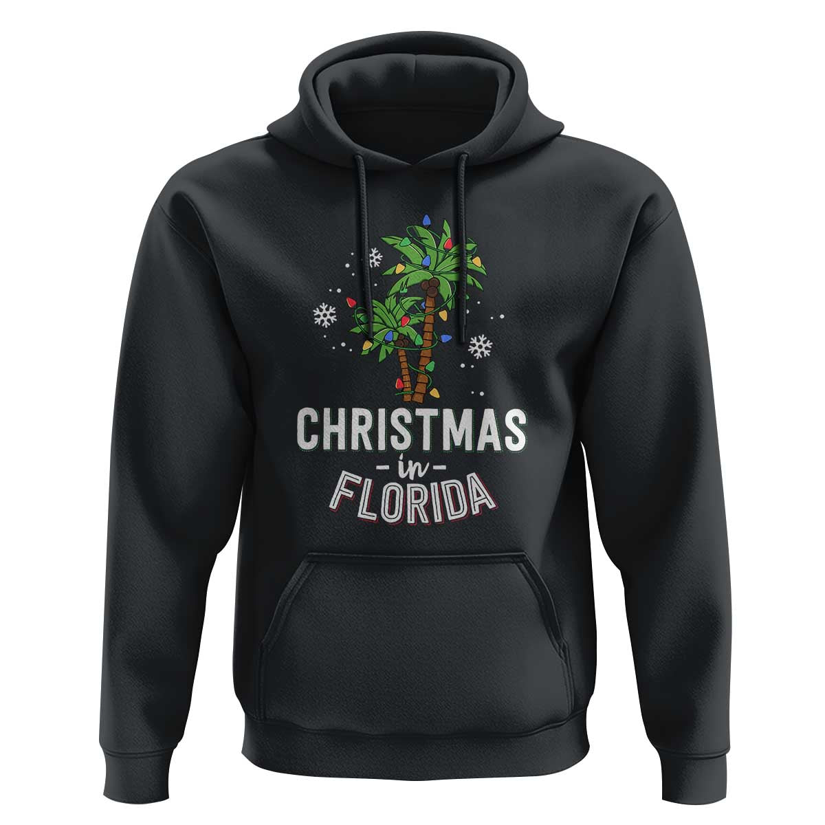 Christmas In Florida Hoodie Deck The Palm Trees Xmas Matching Family Vacation