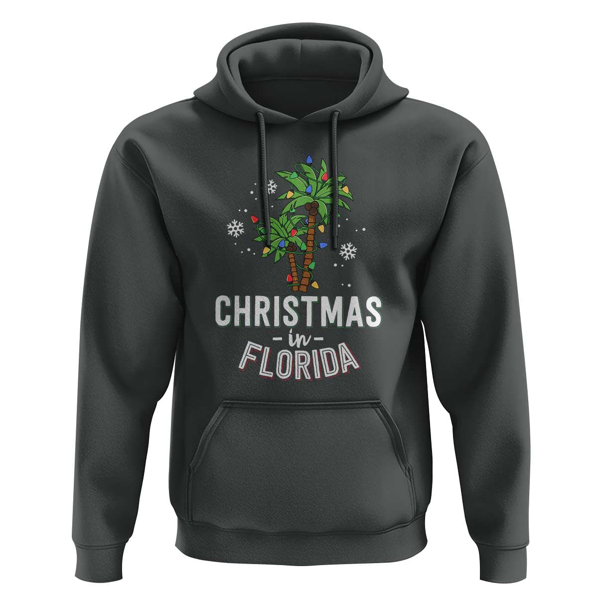 Christmas In Florida Hoodie Deck The Palm Trees Xmas Matching Family Vacation
