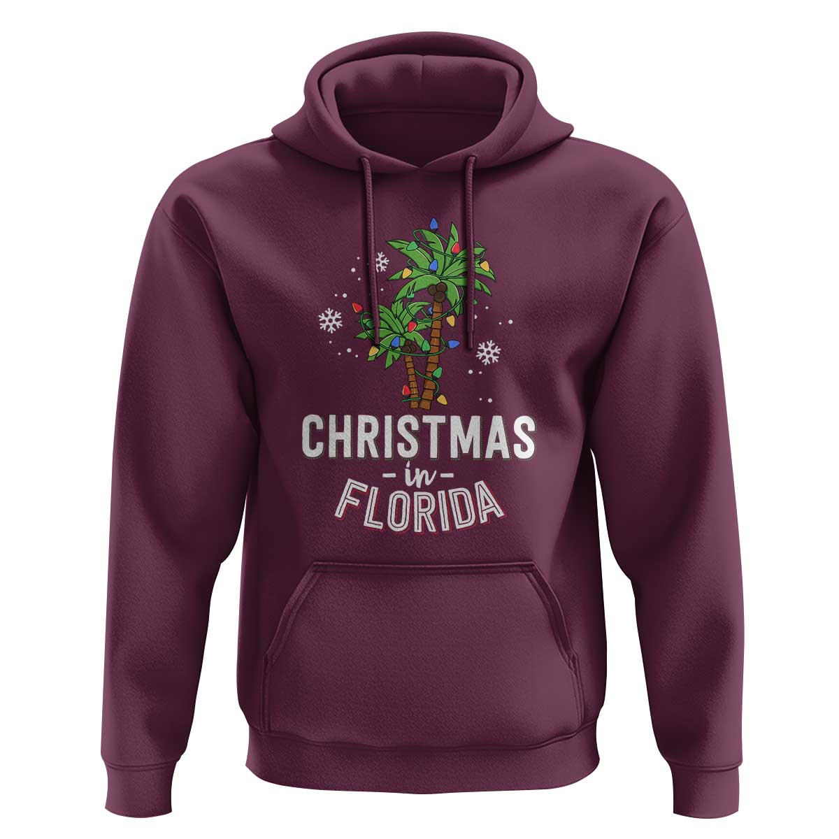 Christmas In Florida Hoodie Deck The Palm Trees Xmas Matching Family Vacation