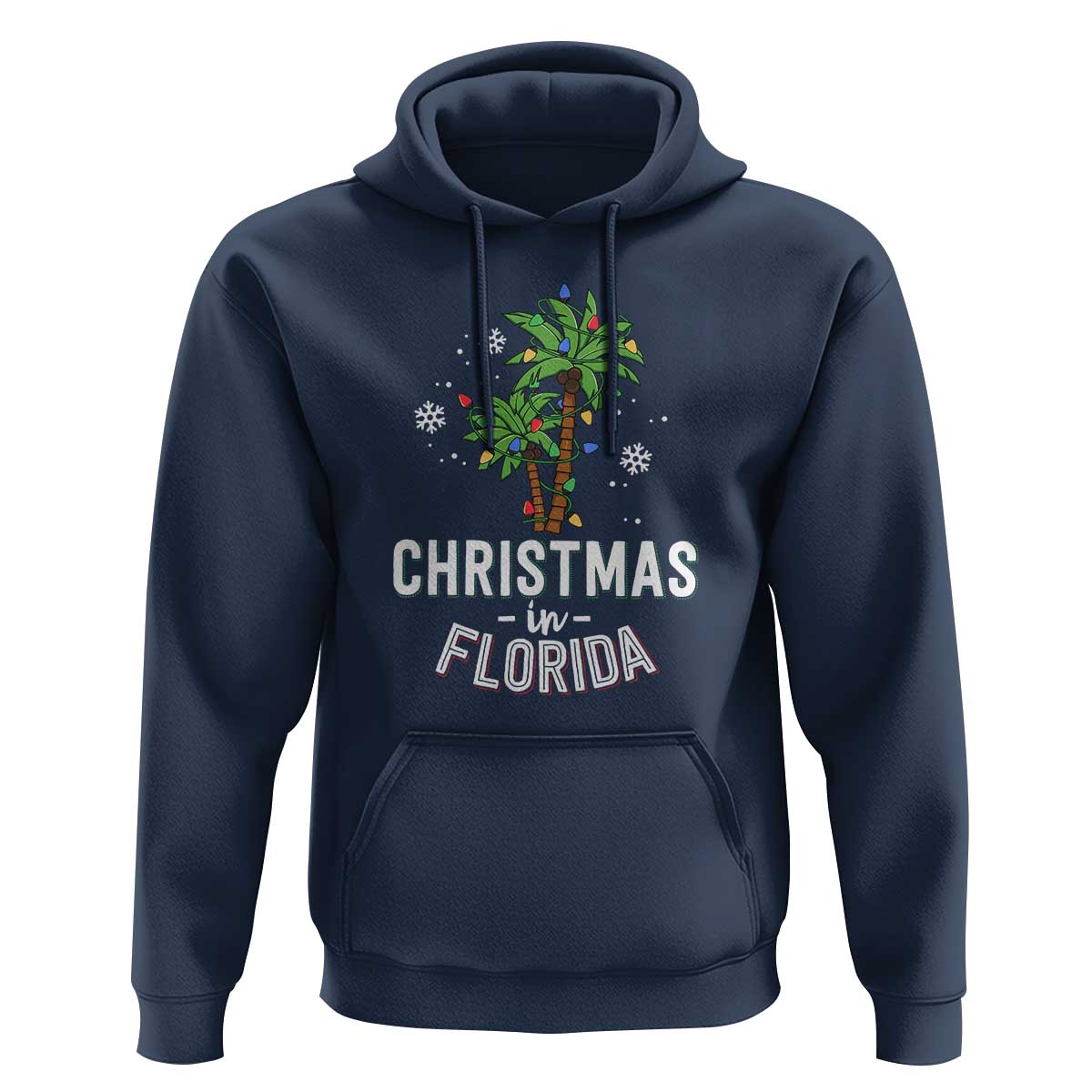 Christmas In Florida Hoodie Deck The Palm Trees Xmas Matching Family Vacation