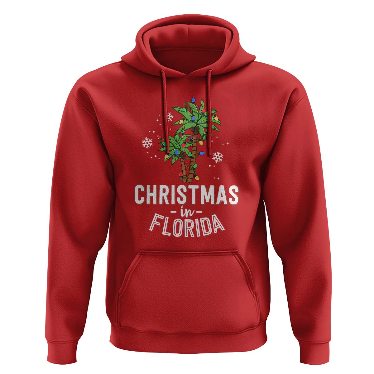 Christmas In Florida Hoodie Deck The Palm Trees Xmas Matching Family Vacation