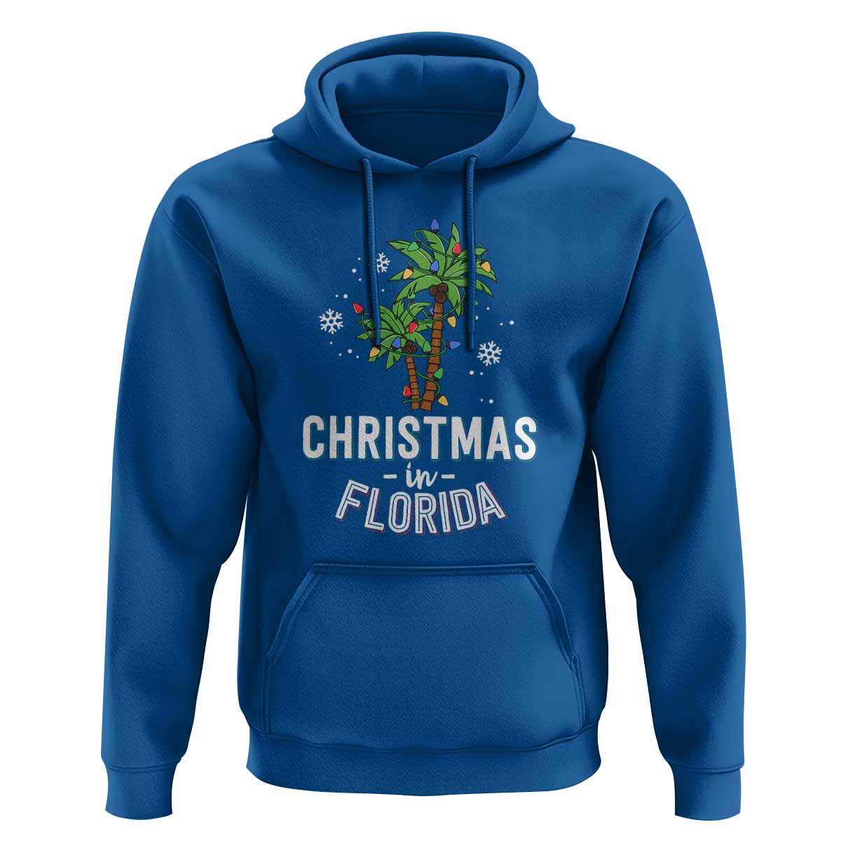 Christmas In Florida Hoodie Deck The Palm Trees Xmas Matching Family Vacation