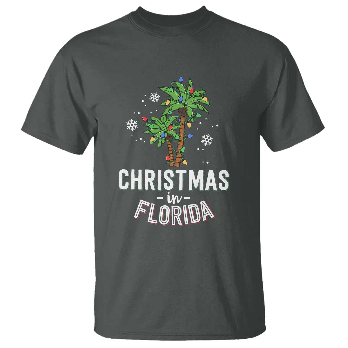 Christmas In Florida T Shirt Deck The Palm Trees Xmas Matching Family Vacation - Wonder Print Shop