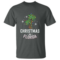 Christmas In Florida T Shirt Deck The Palm Trees Xmas Matching Family Vacation - Wonder Print Shop