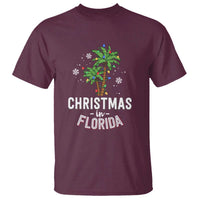 Christmas In Florida T Shirt Deck The Palm Trees Xmas Matching Family Vacation - Wonder Print Shop