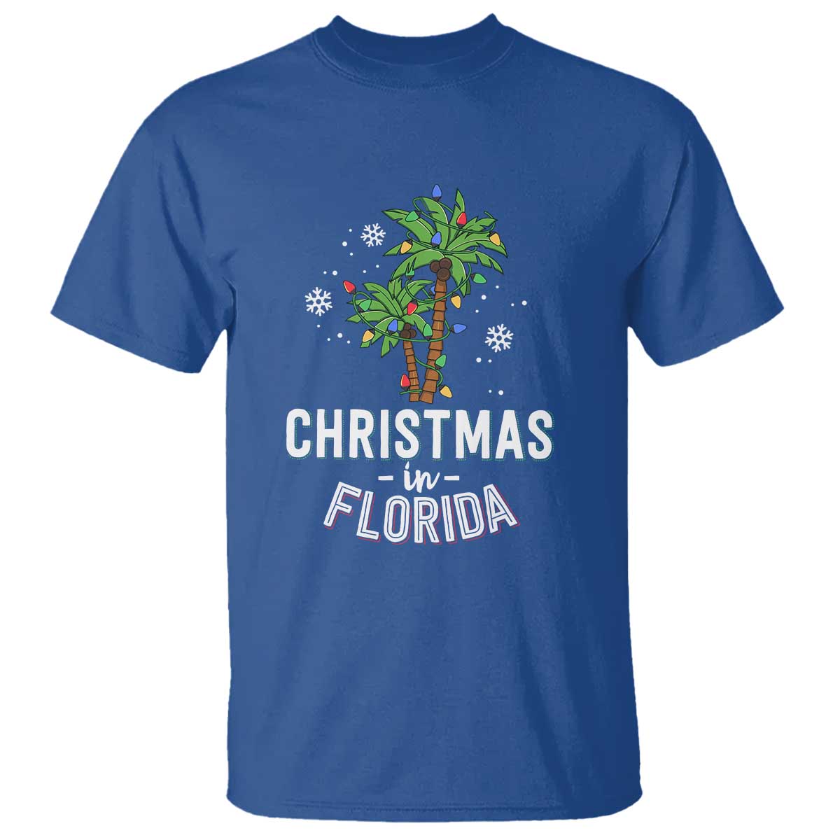 Christmas In Florida T Shirt Deck The Palm Trees Xmas Matching Family Vacation - Wonder Print Shop