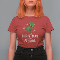 Christmas In Florida T Shirt For Women Deck The Palm Trees Xmas Matching Family Vacation - Wonder Print Shop