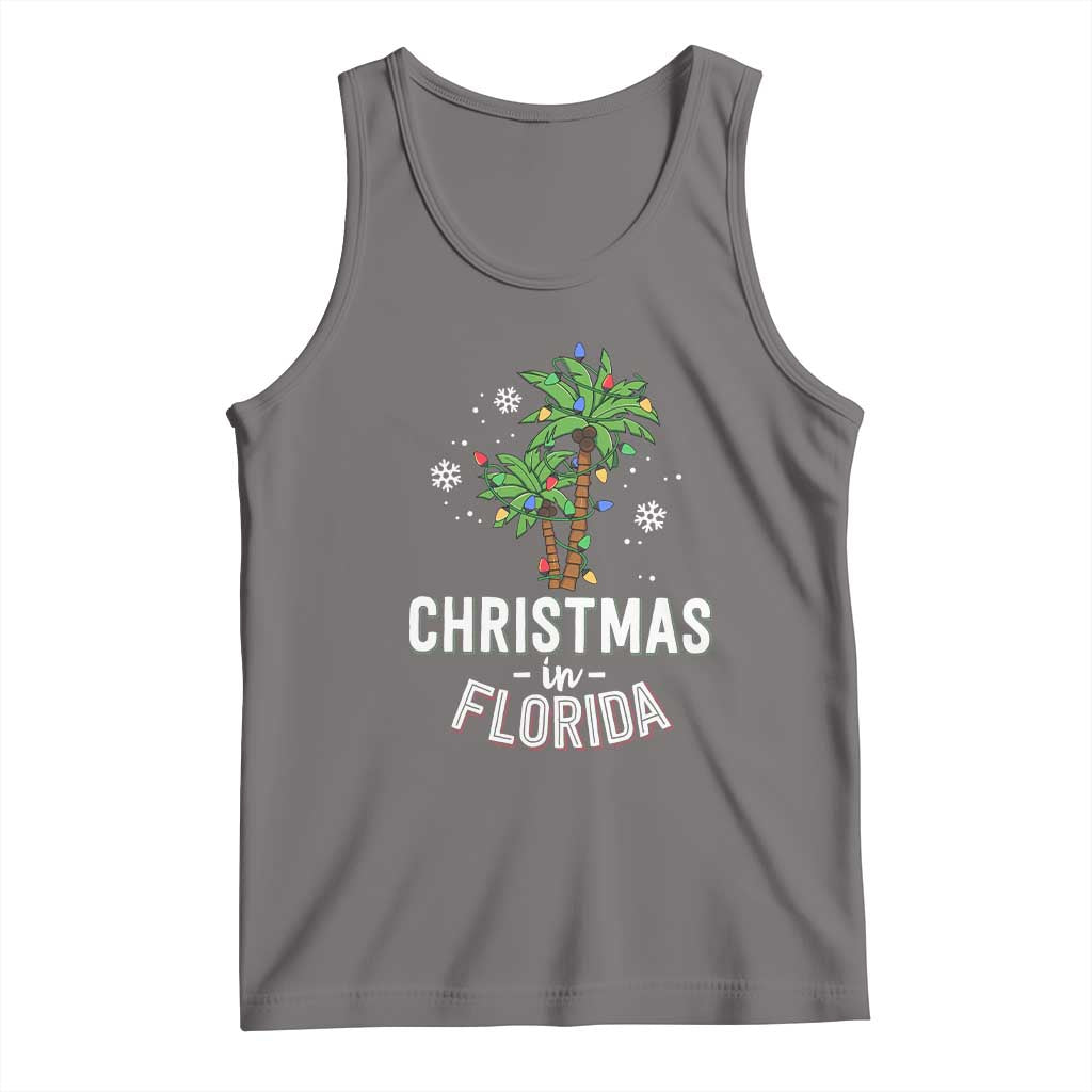 Christmas In Florida Tank Top Deck The Palm Trees Xmas Matching Family Vacation