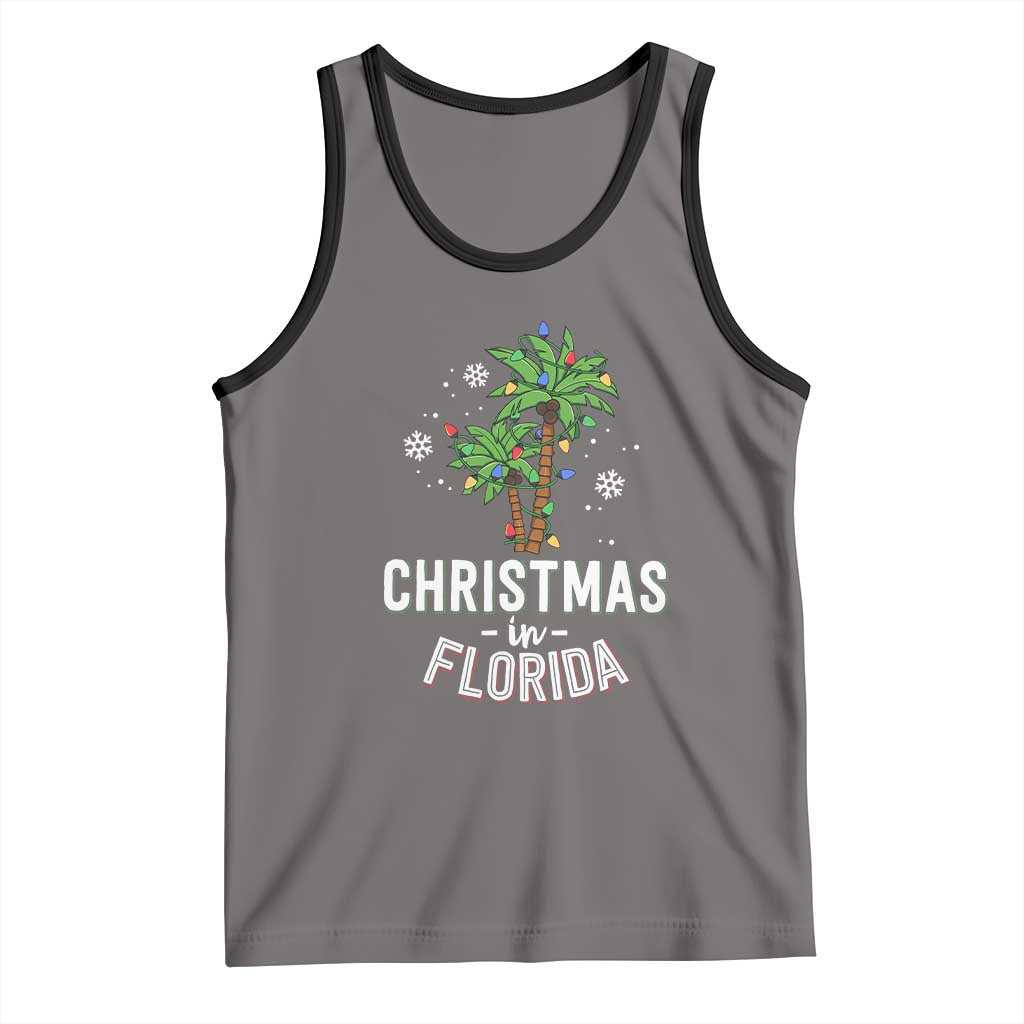Christmas In Florida Tank Top Deck The Palm Trees Xmas Matching Family Vacation