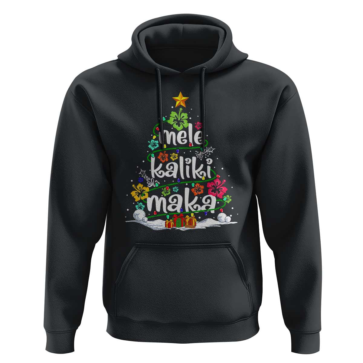 Tropical Hawaiian Christmas Hoodie Mele Kalikimaka Palm Tree Xmas in Hawaii