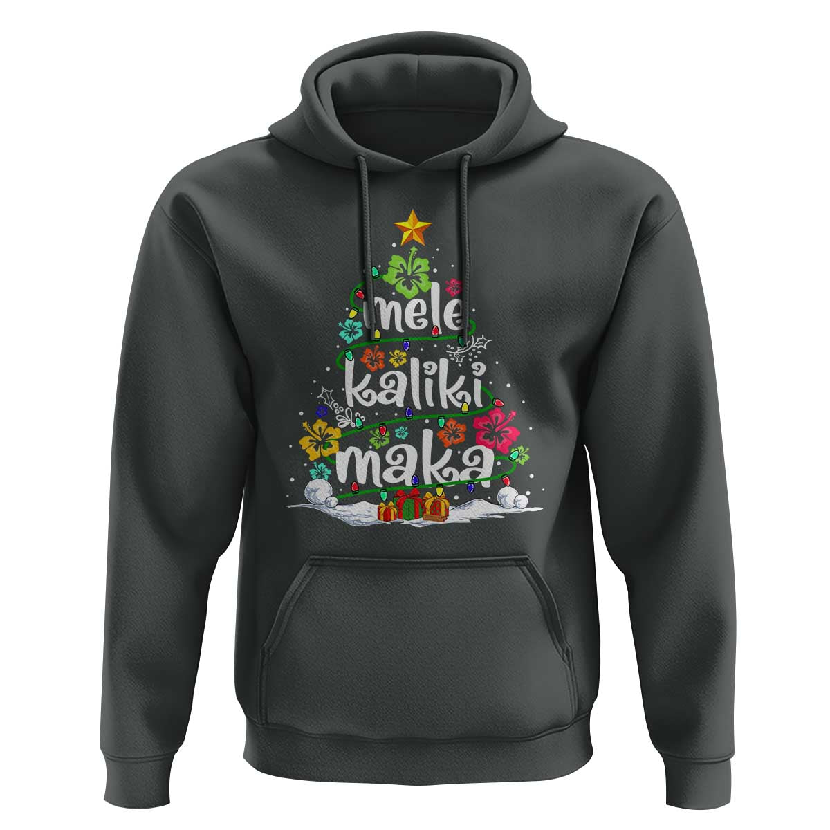 Tropical Hawaiian Christmas Hoodie Mele Kalikimaka Palm Tree Xmas in Hawaii