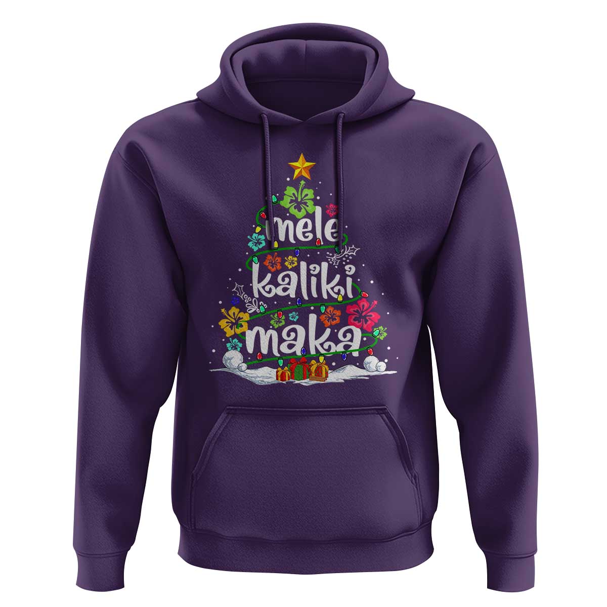Tropical Hawaiian Christmas Hoodie Mele Kalikimaka Palm Tree Xmas in Hawaii