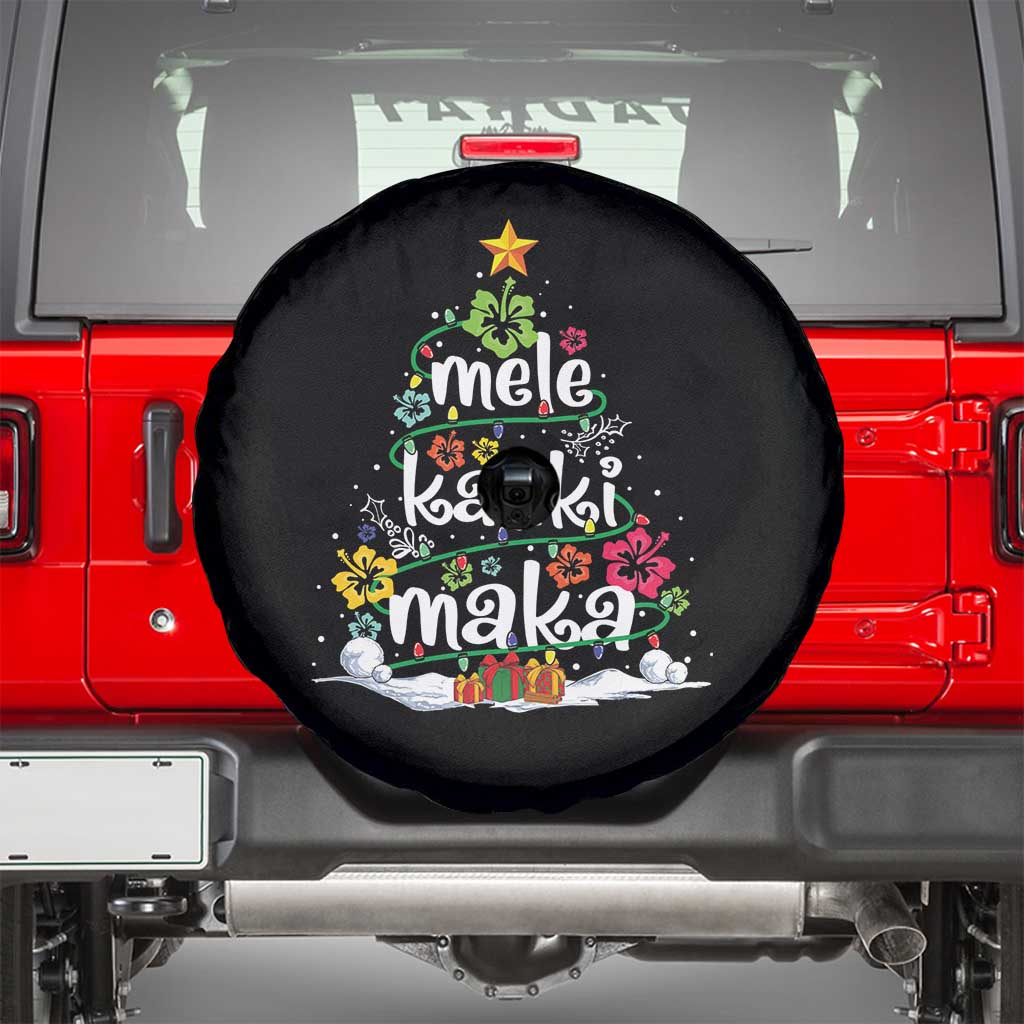 Tropical Hawaiian Christmas Spare Tire Cover Mele Kalikimaka Palm Tree Xmas in Hawaii
