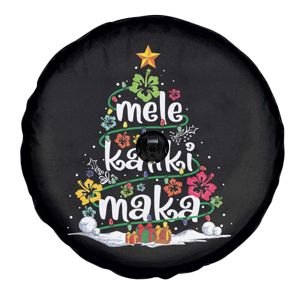 Tropical Hawaiian Christmas Spare Tire Cover Mele Kalikimaka Palm Tree Xmas in Hawaii