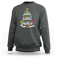 Tropical Hawaiian Christmas Sweatshirt Mele Kalikimaka Palm Tree Xmas in Hawaii - Wonder Print Shop